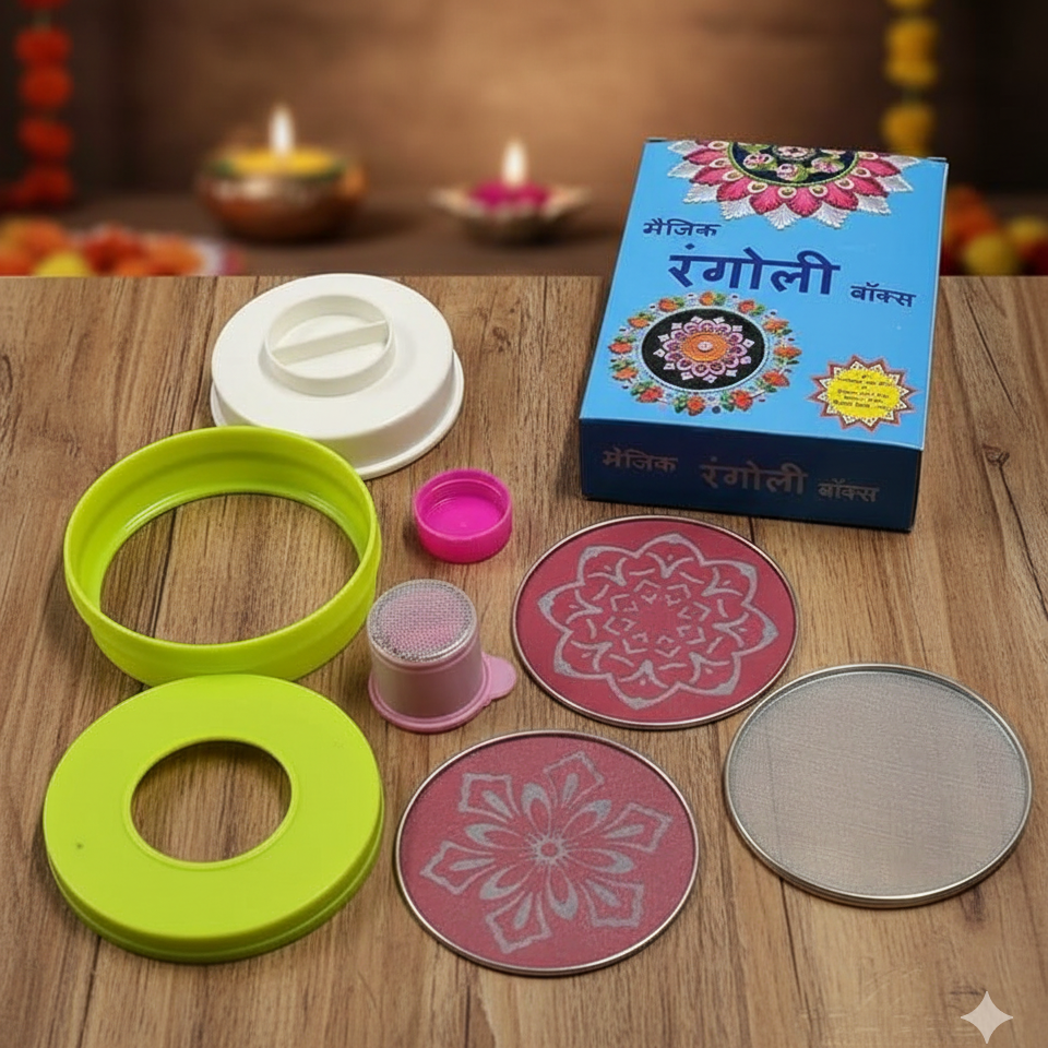 Rangoli Making Kit Includes Magic Tool (4 inch) Random Design